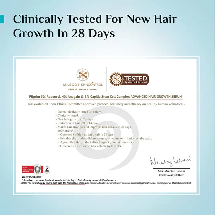 3% Redensyl, 4% Anagain & 5% Capilia Stem Cell Complex Advanced Hair Growth Serum