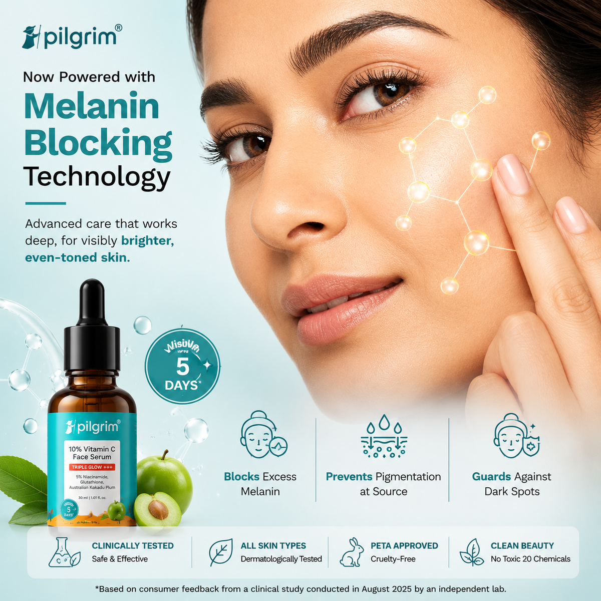 10% Vitamin C Face Serum For Triple Glow+++(Buy 1 Get 1 Free)